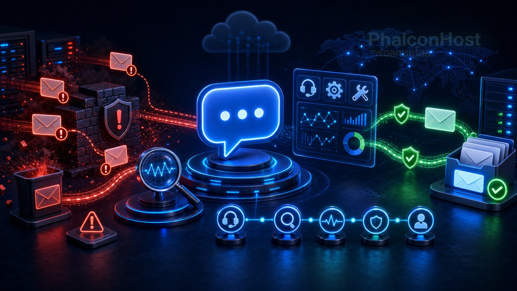 ภาพอธิบายทีมเทคนิคช่วยดูแลการตั้งค่าอีเมล DNS authentication และ reputation เพื่อให้เมลเข้า Inbox