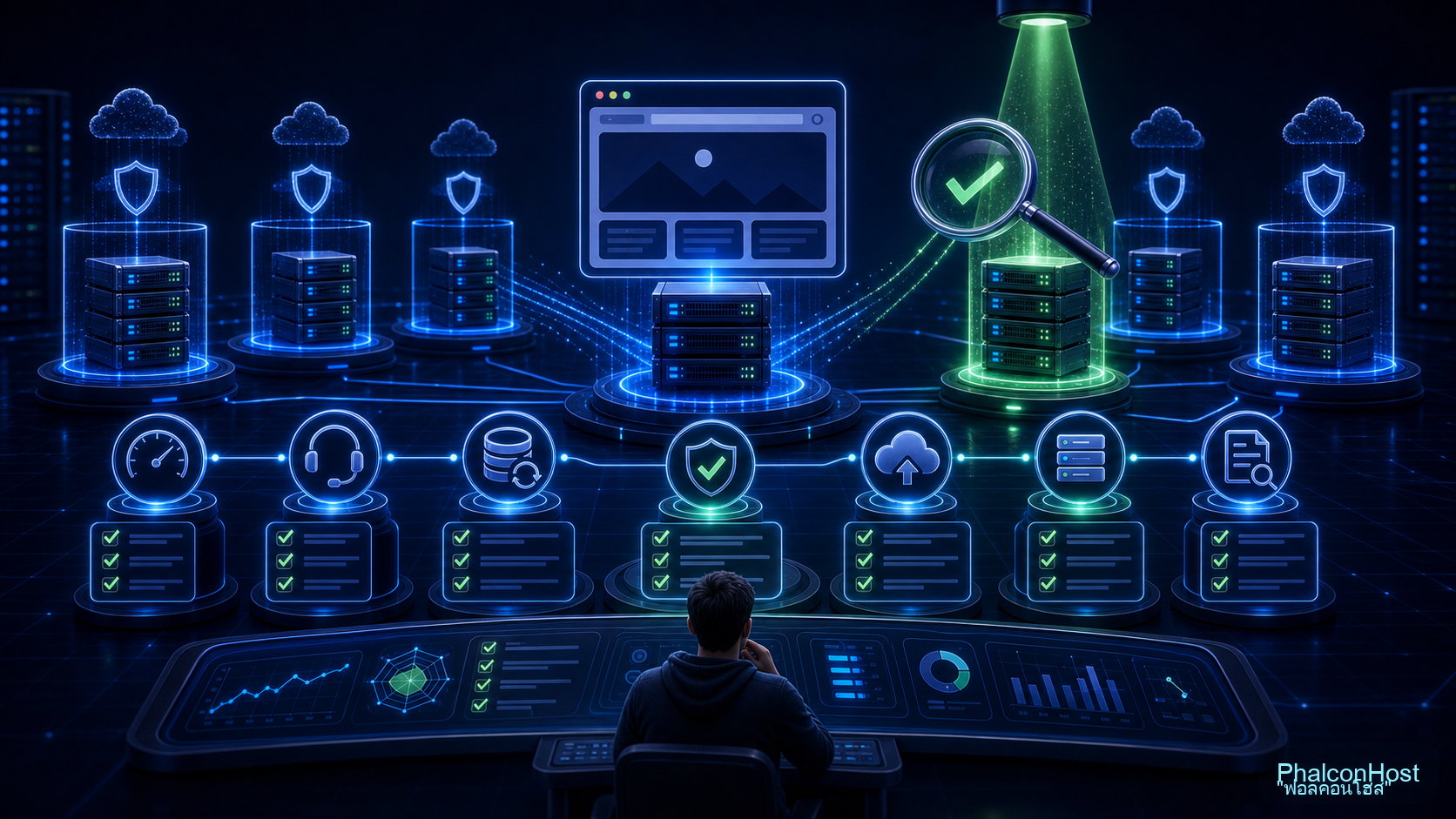 ภาพตรวจ PhalconHost ด้วยเกณฑ์กลางเดียวกับผู้ให้บริการโฮสติ้งรายอื่นอย่างเป็นธรรม