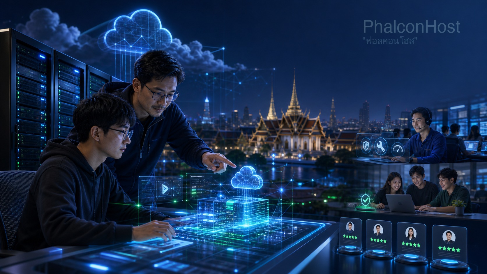 ภาพประกอบหมวดเกี่ยวกับ PhalconHost และแนวคิด Dev ดูแล Dev สำหรับบริการโฮสติ้งโดยทีมเทคนิค